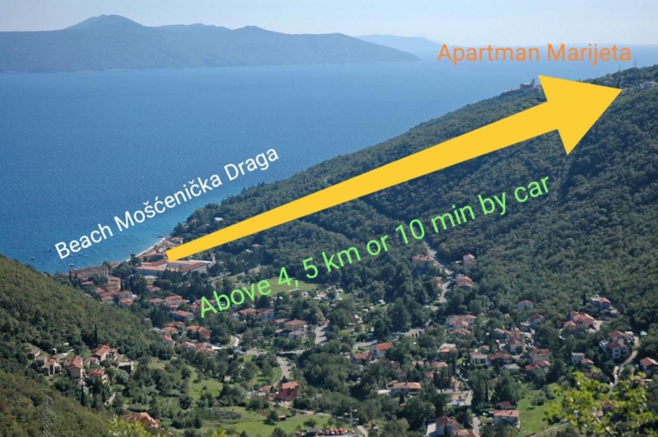 Mošćenička Draga Apartman Marijeta מראה חיצוני תמונה